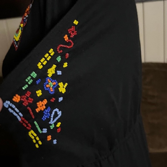 RXB~ Boho Multi-Color Beaded Size Large Dress - Picture 10 of 16